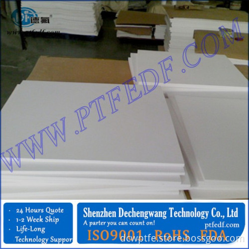 Heat resisitant chemical free PTFE sheet 1mm thick sheet teflon